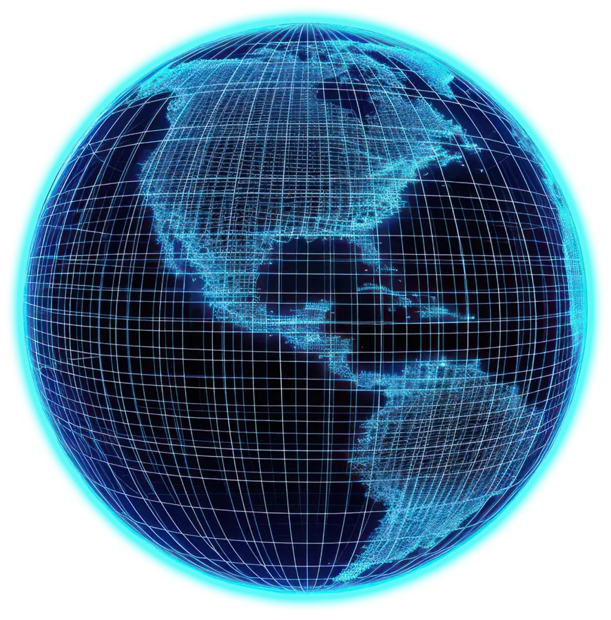 Digital globe illustration representing GLS's global network reach